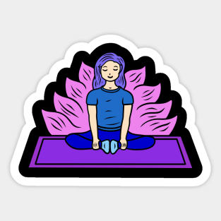 Yoga Bound Angle Pose Sticker